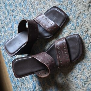 Esprit sandals with cool heel, size 41
